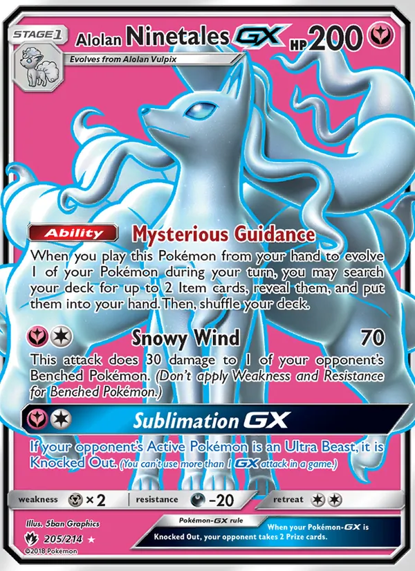 Ninetales di Alola GX