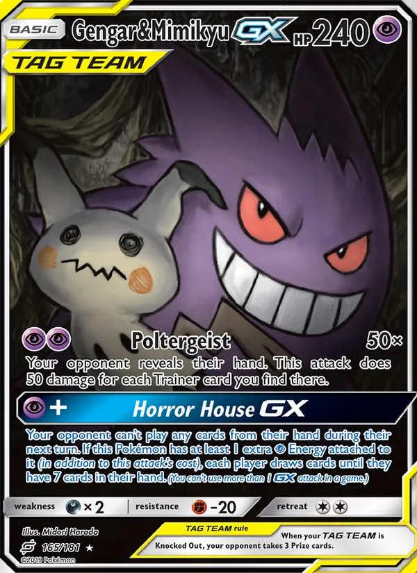 Gengar e Mimikyu GX