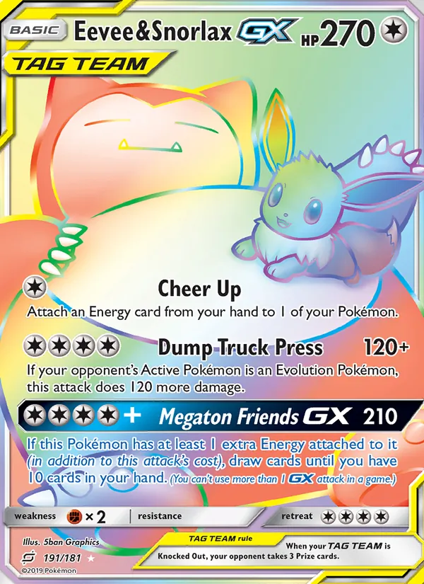 Eevee e Snorlax GX