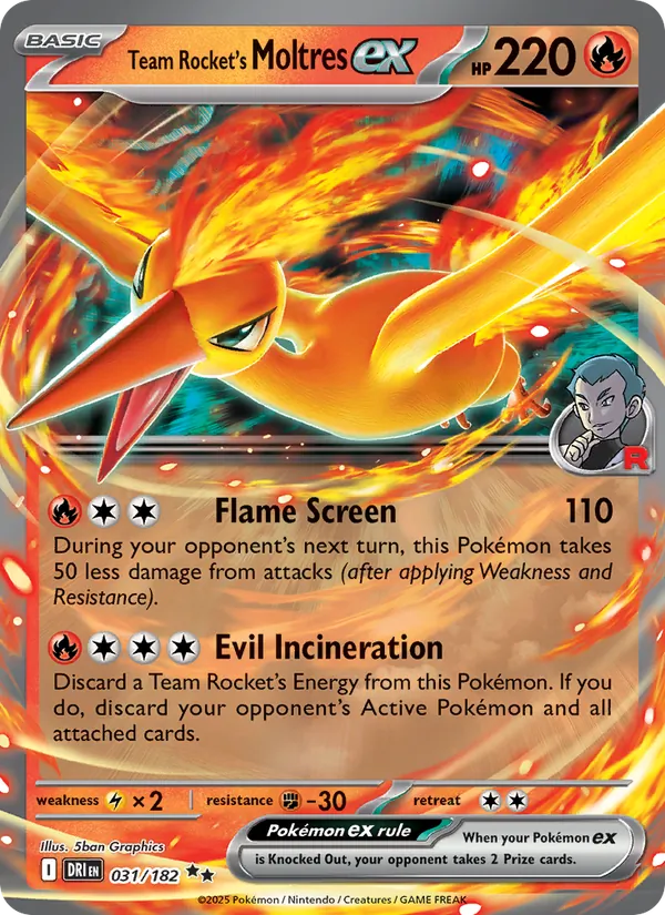 Moltres-ex del Team Rocket