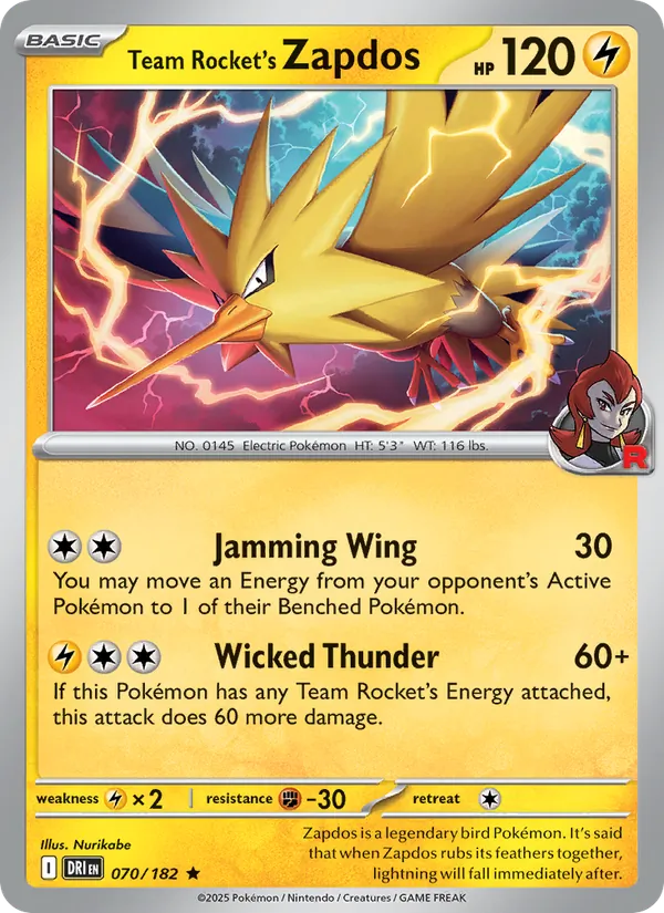 Zapdos del Team Rocket