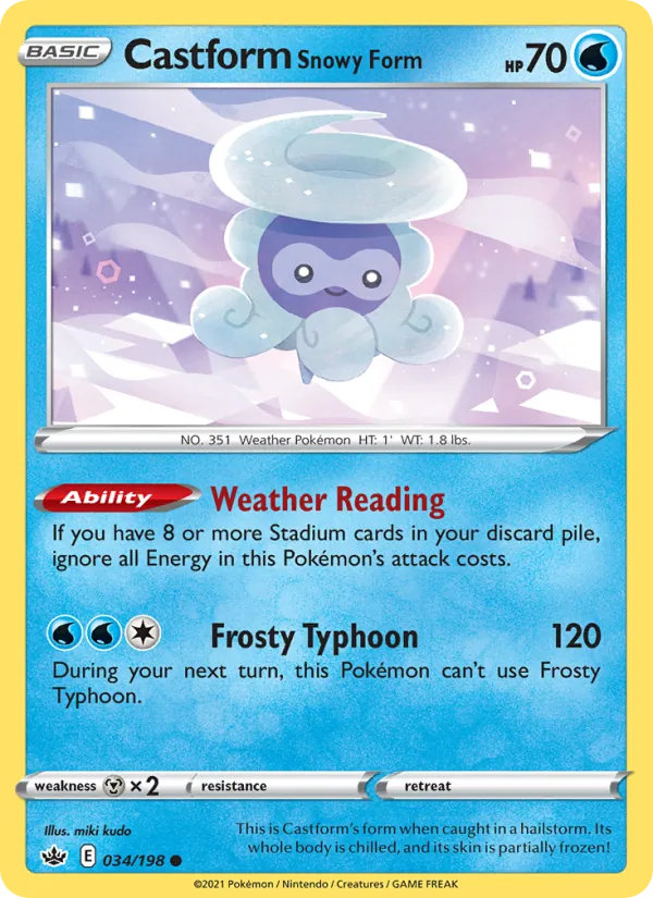 Castform Forma Nuvola di Neve