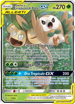 Rowlet e Exeggutor di Alola GX